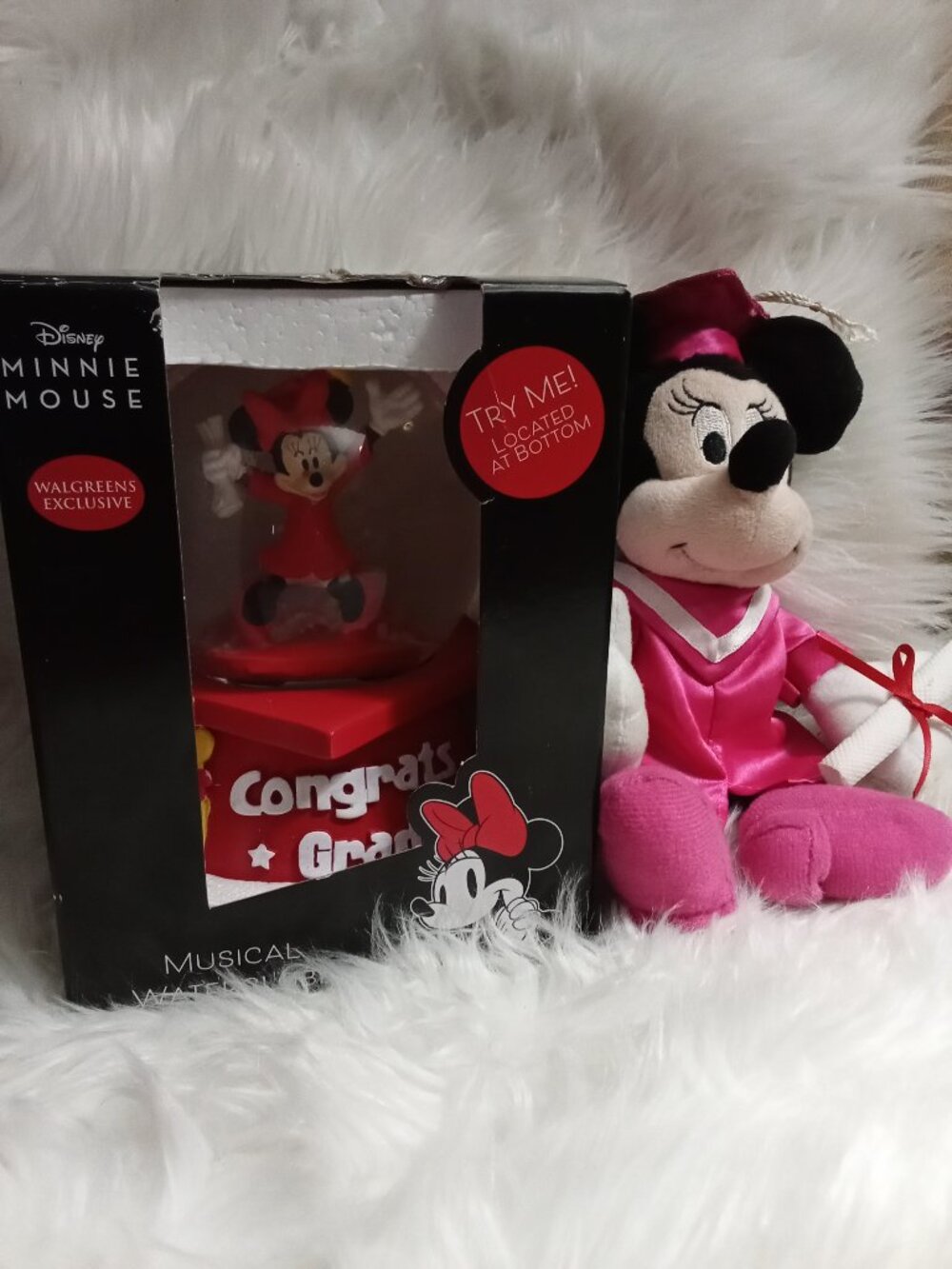 Disney Minnie Mouse Musical Waterglobe and Plush